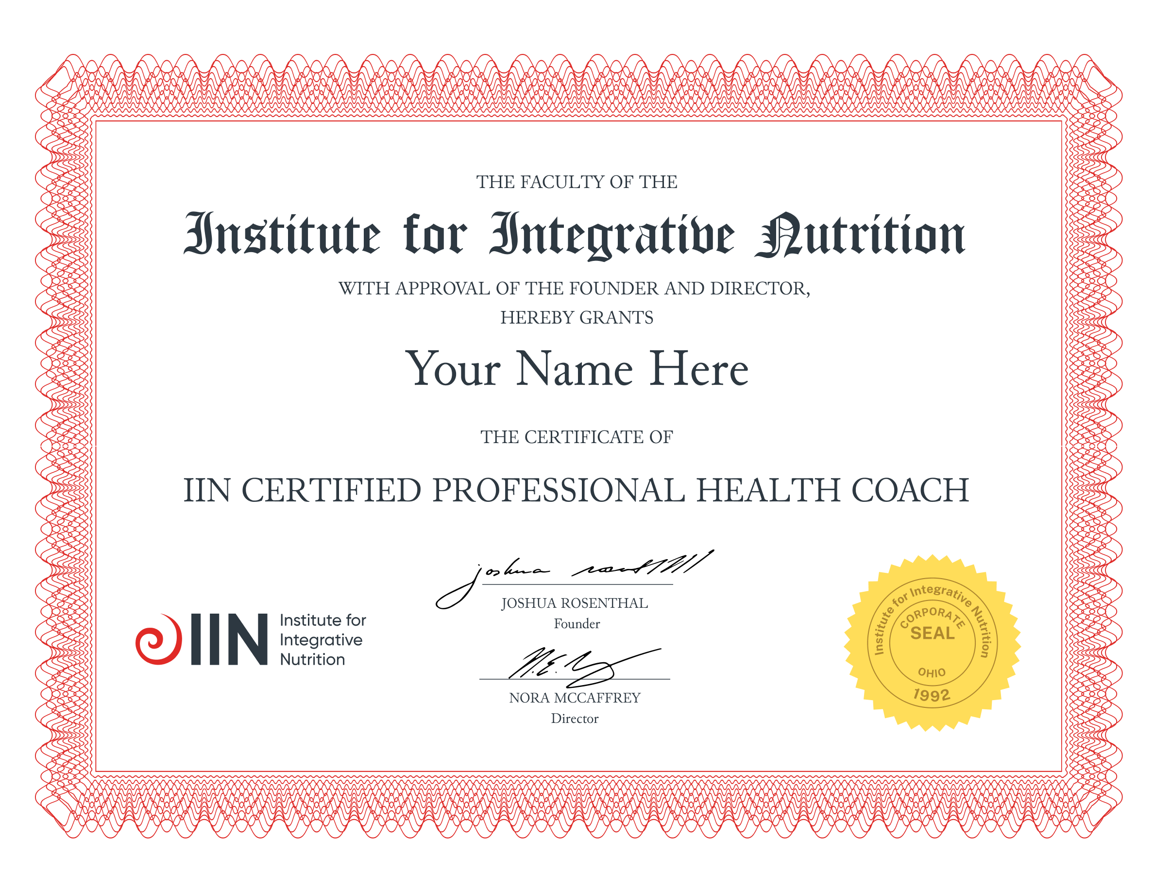 institute for integrative nutrition iin certified professional health coach certificate